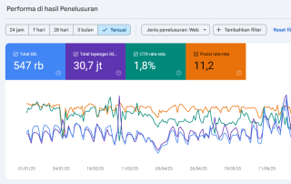 statistik akses informasi website PPID Kota Semarang dari Google Search Console