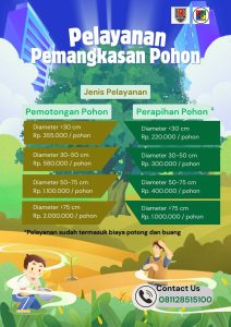 tarif kebersihan pemotongan pohon dan perapihan pohon semarang