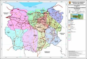 Peta zonasi perwilayahan IKM Kota Semarang untuk industri lokal.