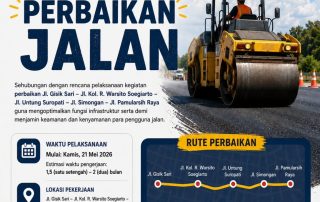 pengumuman perbaikan jalan